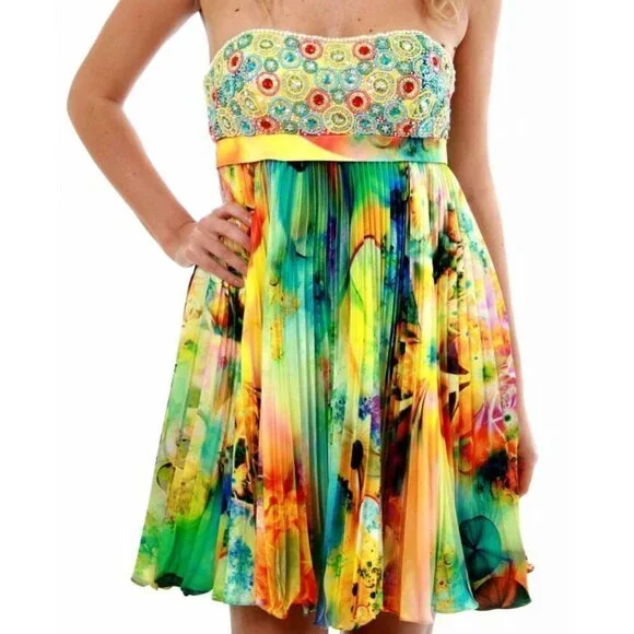 Sherri Hill | Dresses | Sherri Hill Mini Dress Digital Print Formal Prom  Party Fairy Whimsical Women